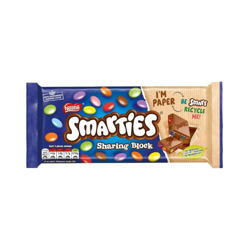 Nestlé Smarties Block Bars 100g