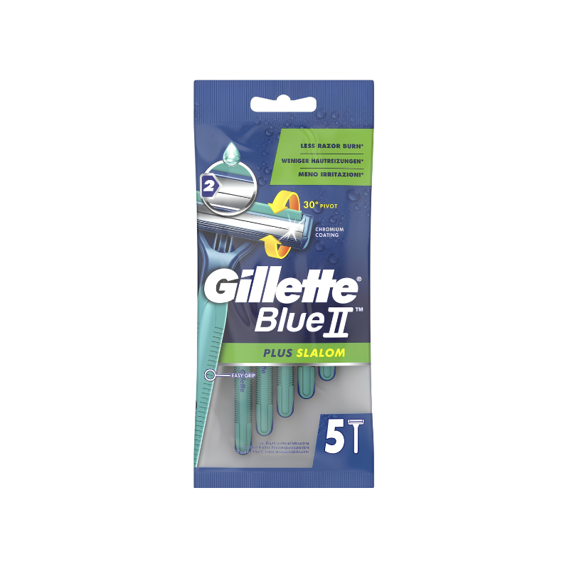 Gillette Disposable Blue II 5pcs Slalom Plus